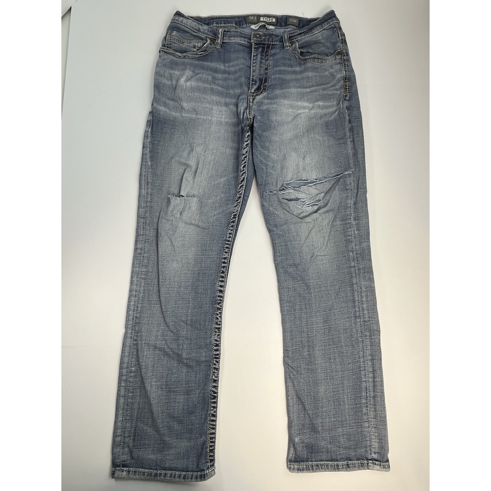 BKE Tyler Straight Leg Denim Jeans Men's 33R 30x30 Buckle Y2K Distressed Western